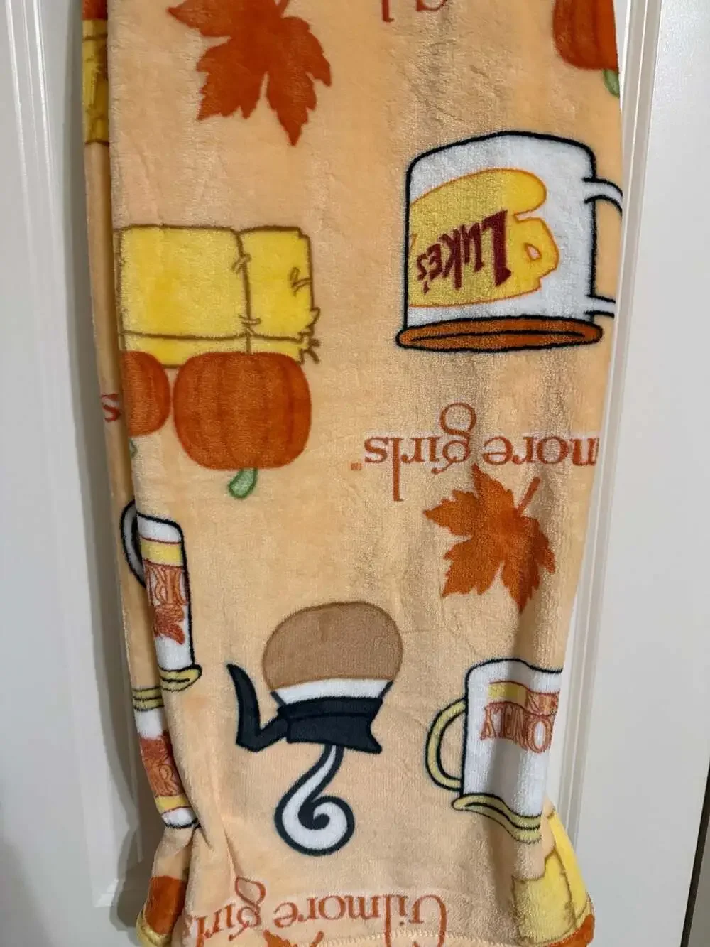 Gilmore Girls Plush Throw Size 50in x 70in Fall Coffee Pumpkin Blanket